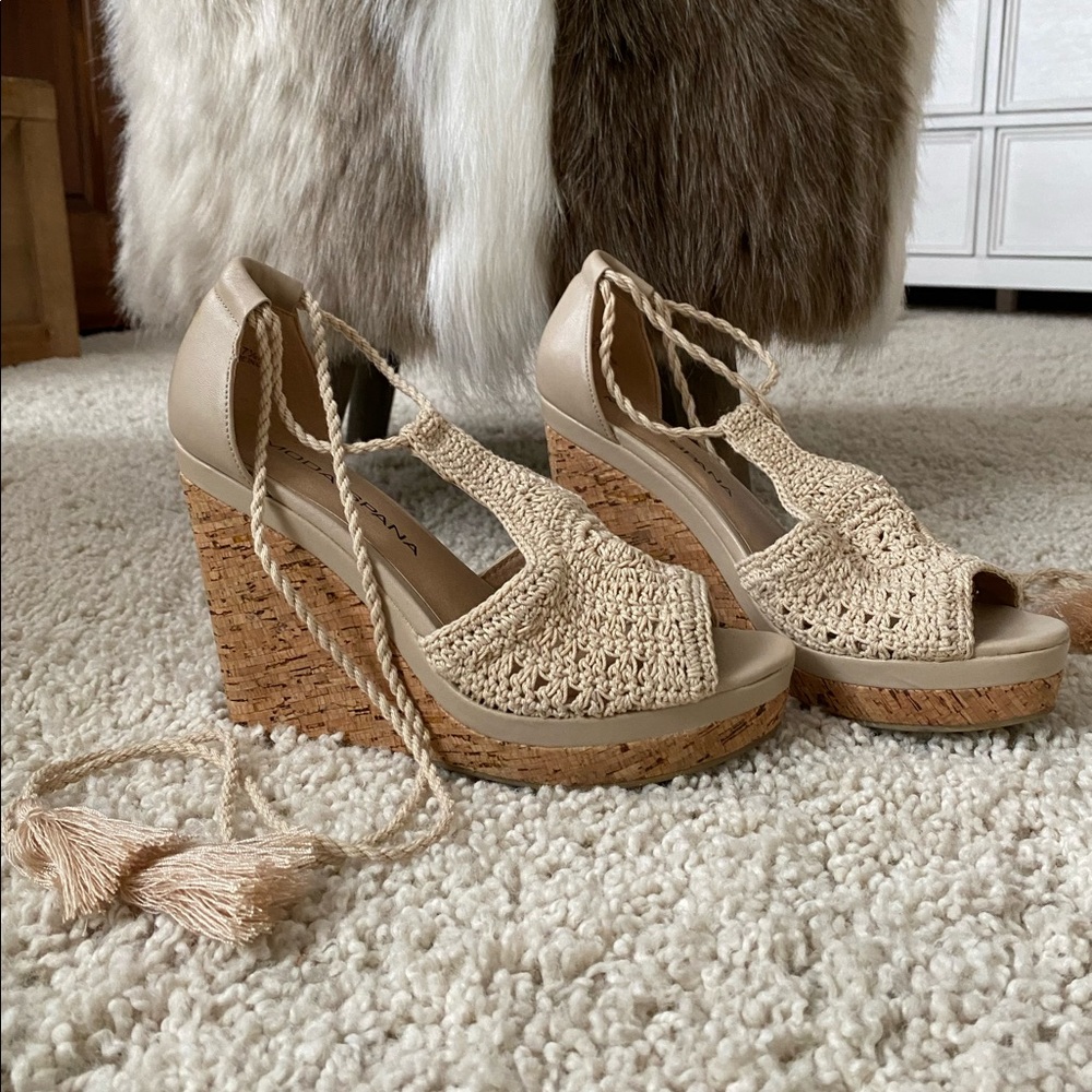 Lace up wedges